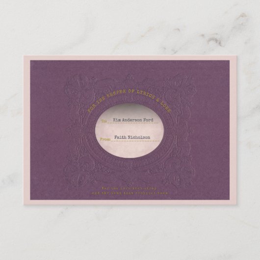 Carte Lyric & Lore Graduation Gift Enclosure Insert Card (Devant)