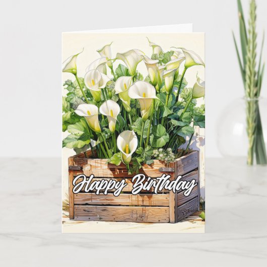 Carte Lys Calla fraîchement cueillis (Devant)