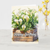 Carte Lys Calla fraîchement cueillis (Fleur jaune)