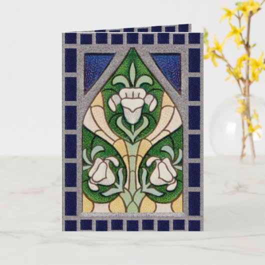 Carte Lys de Pâques stylisés (RT 01) (Fleur jaune)