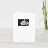 Carte Lys de Pâques sur fond noir (Dos)