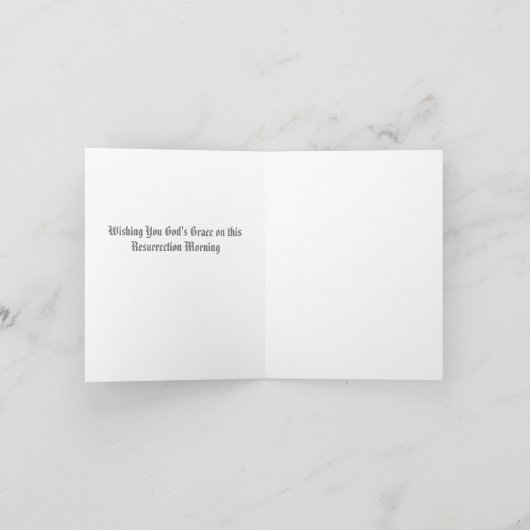 Carte Lys de Pâques sur fond noir (Intérieur)