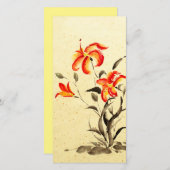 Carte Lys de tigre - rouge (Devant / Derrière)