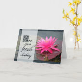 Carte Lys d'eau pour 90ème anniversaire (Fleur jaune)