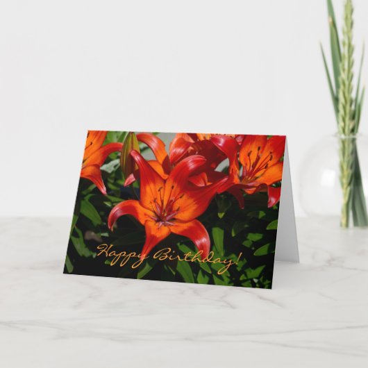Carte Lys orangé rose foncé (Devant)