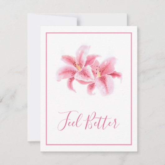 Carte Lys Stargazer Rose (Devant)