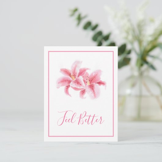 Carte Lys Stargazer Rose (Debout devant)