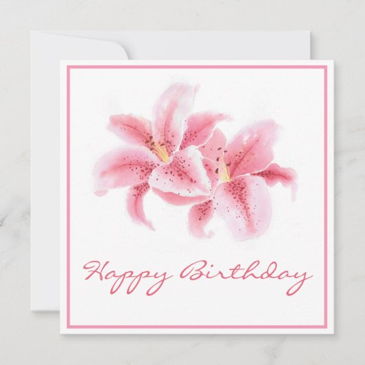 Carte Lys Stargazer Rose (Devant)
