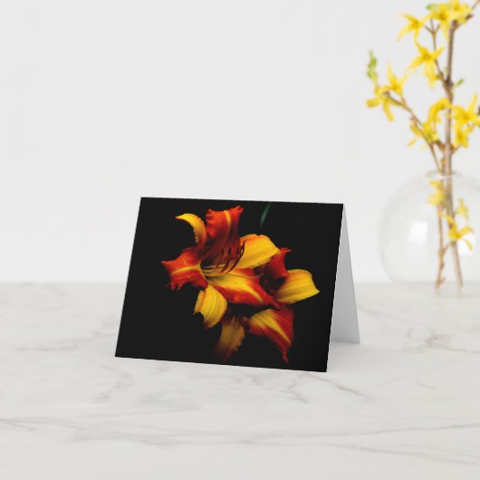 Carte Lys tigres... (Fleur jaune)