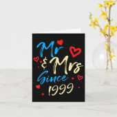 Carte M. & ; Mme depuis 1999 Couples 23e Mariage Anni (Fleur jaune)