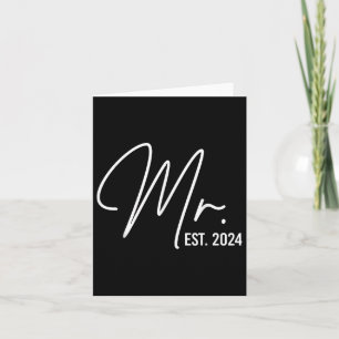 Carte M. Est. 2024 Juste Marié Mariage Hubby M. & ;