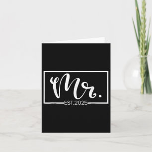 Carte M. Est. 2025 Juste Marié Mariage Hubby M. & ;
