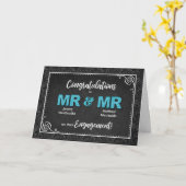 Carte M. et M. Black Damask Fiançailles Félicitations (Fleur jaune)