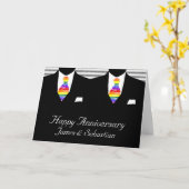 Carte M. et M., Deux Mariés Anniversaire de Mariage (Fleur jaune)