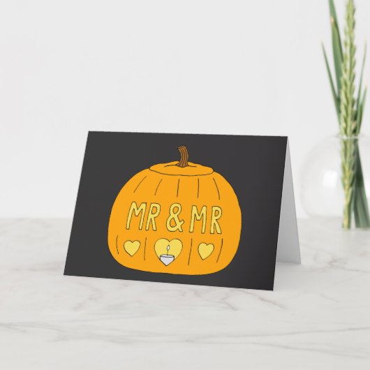 Carte M. et M. Halloween Citrouille (Devant)