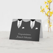 Carte M. et M. Two Grooms Mariage Félicitations (Fleur jaune)