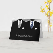 Carte M. et M. Two Grooms Mariage Félicitations (Fleur jaune)