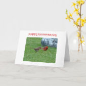 Carte M. et Mme Cardinal, ANNIVERSAIRE HEUREUX (Fleur jaune)