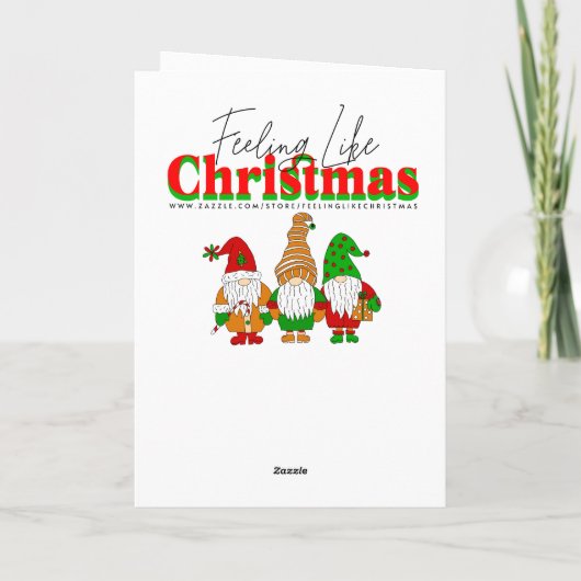 Carte M. et Mme Claus Baking Cookies Custom Christmas (Dos)