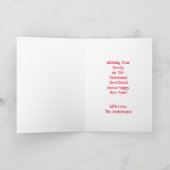 Carte M. et Mme Claus Baking Cookies Custom Christmas (Intérieur)