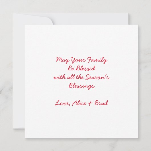 Carte M. et Mme Clause Cute Noël personnalisé (Dos)