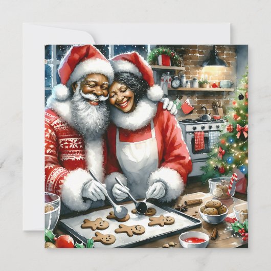 Carte M. et Mme Clause Noël personnalisé Cute  (Devant)