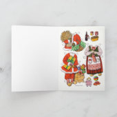 Carte M. et Mme Santa Claus 🤶 Poupées en papier avec vê (Intérieur)