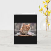 Carte M. Fresh Chat Mème Côté Oeil Cat (Fleur jaune)