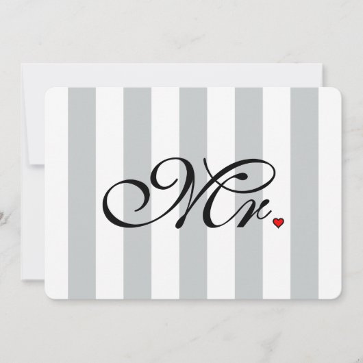 Carte M. Husband Groom Cliquez pour Customiser des bande (Devant)