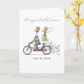 Carte M. & Mme mariage (Fleur jaune)