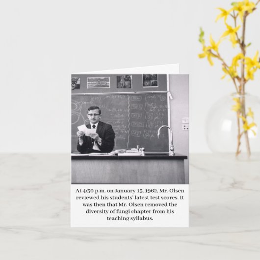 Carte M. Olsen Teacher (Fleur jaune)