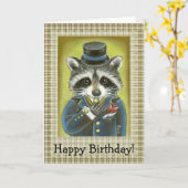 Carte M. Raccoon (Fleur jaune)