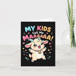 Carte Ma Appelle Moi Maaa Drôle Chèvre Maman Ferme Fête