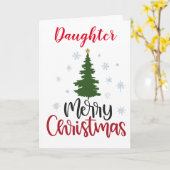 CARTE MA BELLE FILLE REND NOËL PLUS MERRIER (Fleur jaune)