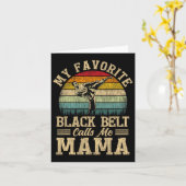 Carte Ma ceinture noire préférée m'appelle Maman Fête de (Fleur jaune)