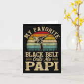 Carte Ma ceinture noire préférée m'appelle Papi Fête des (Fleur jaune)