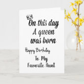 CARTE **MA CHATTE PRÉFÉRÉE** VOUS ÊTES UNE REINE "ANNIVE (Fleur jaune)