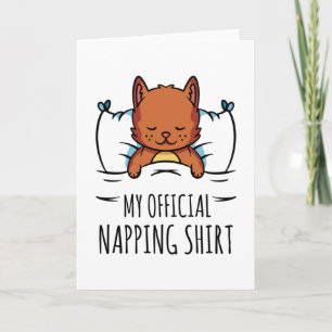 Carte Ma chemise de sieste officielle avec Cat couché