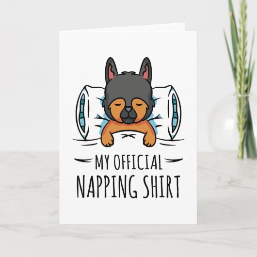 Carte Ma chemise de sieste officielle avec chien couchan (Devant)