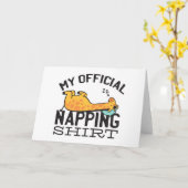Carte Ma chemise de sieste officielle - Giraffe endormie (Fleur jaune)