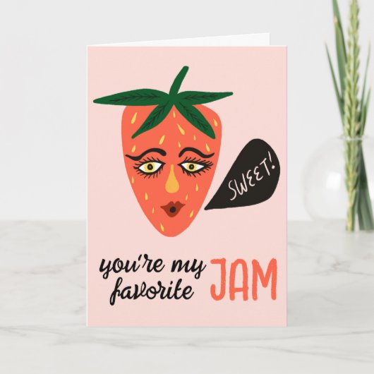 Carte MA CONFITURE PRÉFÉRÉE Délicieuse Fraise Douce Mign (Devant)