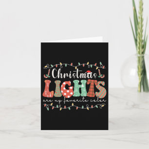 Carte Ma Couleur Favorite Est Noël Lumière Joyeux Noël