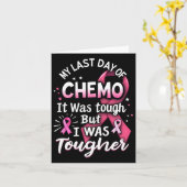 Carte Ma Dernière Journée De Chemo C'Était Difficile Mai (Fleur jaune)