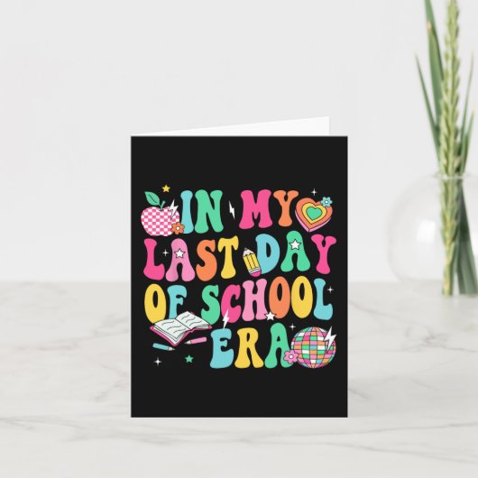 Carte Ma Dernière Journée De L'Ère De L'École Enseignant (Devant)