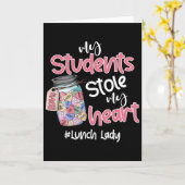 Carte Ma élève a volé mon cœur Dame de cantine Saint-Val (Fleur jaune)