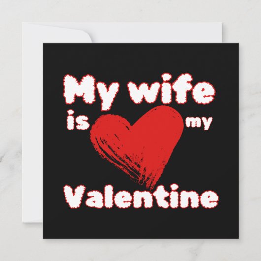 Carte Ma femme est ma Saint-Valentin (Devant)