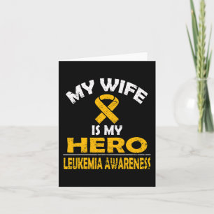 CARTE MA FEMME EST MON HÉROS LEUKEMIA CONSCIENCE DE LA C