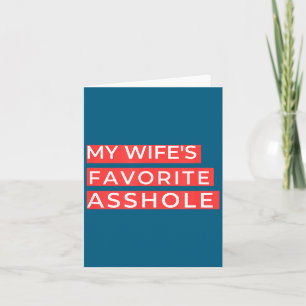 Carte Ma femme favorite drôle valentine conjoint mari