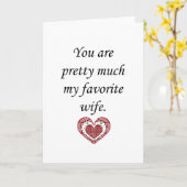 Carte Ma femme préférée Valentine (Fleur jaune)