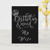 CARTE MA **FEMME** & **REINE D'ANNIVERSAIRE** (Fleur jaune)